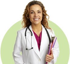 Stock image of a smiling doctor